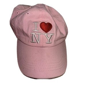 y2k 2000s vintage i heart new york pink hat